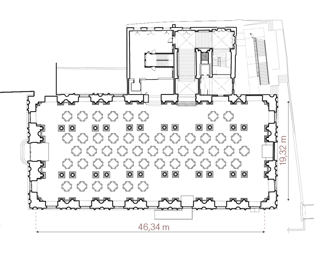 Allestimento-PianoTerra-tavoli-quadrati